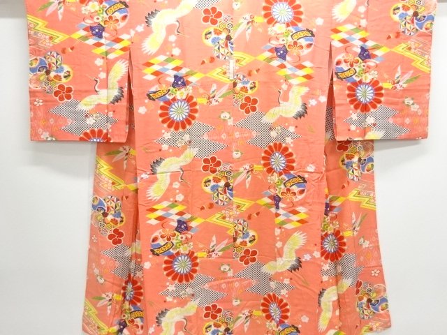 Japanese Kimono / Chirimen Kinsha Combined weave